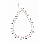 Colorful Butterfly Crystal Charm Necklace - Image 6