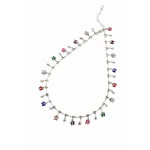 Colorful Butterfly Crystal Charm Necklace - Image 5