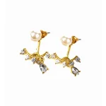 Golden Grace Pearl Stud - Image 4