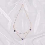 Black Heart Layered Chain Necklace - Image 2