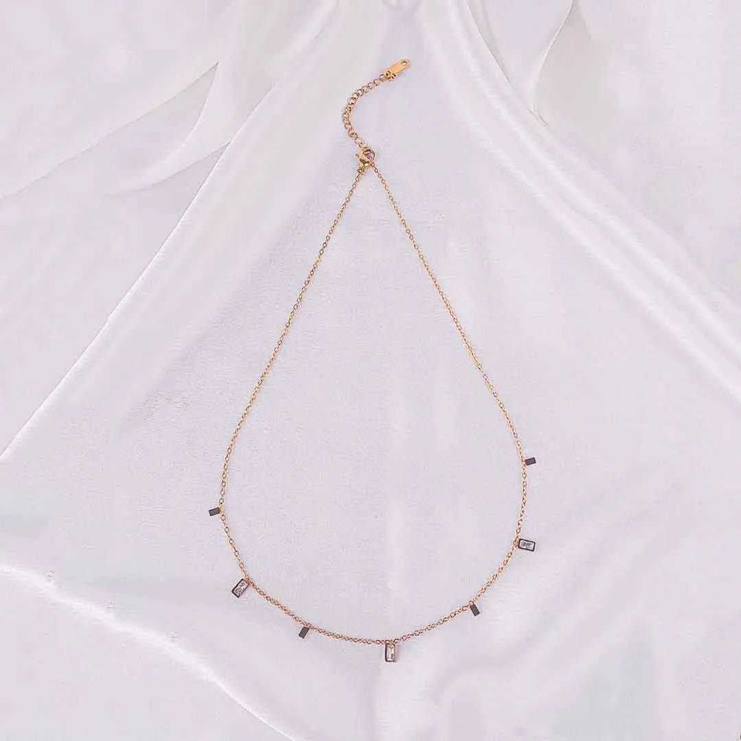 20251101_193030.webp Dainty Golden Rectangular Gem Necklace - Image 1