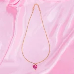 Blush Heart Pendant Necklace - Image 7