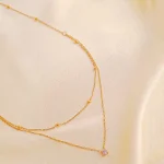 Dainty Beaded Layered Necklace - Image 2