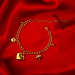 Golden Heart Chain Bracelet