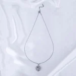 Silver Circular Gems Spinning Necklace - Image 2