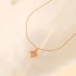 Rose Gold Floral Spinning Necklace - Image 3
