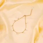 Elegant Golden Pearl Chain Bracelet - Image 6