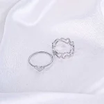Pack of 2 Silver Heart Rings Combo - Image 3