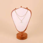 Golden Pearl Layered Chain Necklace - Image 2