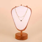 Golden Layered Heart Chain Necklace