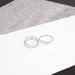 Pack of 2 Silver Heart Rings Combo - Image 4