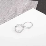 Pack of 2 Silver Heart Rings Combo - Image 5