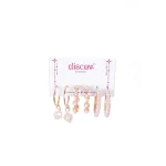 Pack of 3 Golden Lumina Pearl Hoop Earrings - Image 2
