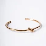 Golden Knot Open Cuff Bracelet - Image 4