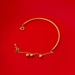 Golden Beaded Half Cuff Adjustable Chain Bracelet - Image 2