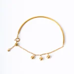 Golden Beaded Half Cuff Adjustable Chain Bracelet - Image 3