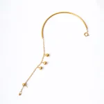 Golden Beaded Half Cuff Adjustable Chain Bracelet - Image 4