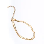 Golden Beaded Chain Layered Bracelet - Image 3