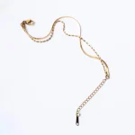 Golden Beaded Chain Layered Bracelet - Image 4