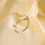 Golden Beaded Chain Layered Bracelet