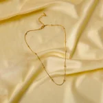 Golden Beaded Ball Chain Necklace - Image 2