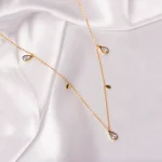 Golden Beaded Ball Chain Necklace