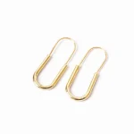 Golden Pin Slim Earrings - Image 3