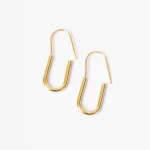Golden Pin Slim Earrings - Image 4