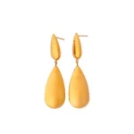 Golden Long Teardrop Dangle Earrings - Image 3