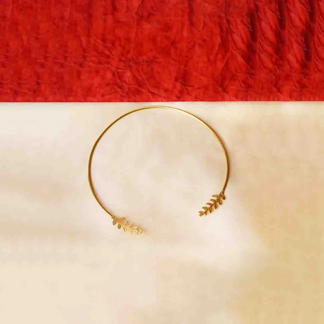 280-Th-1.webp Brass Olive Leaf Hasli - Image 1