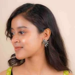 Edgy Spiked Oxidised Studs - Image 2