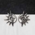 Edgy Spiked Oxidised Studs