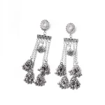 Quad Flower Dangle Earrings - Image 3