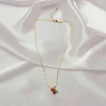 Cherry Golden Chain Necklace - Image 4