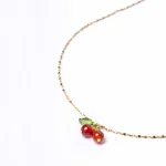 Cherry Golden Chain Necklace - Image 3