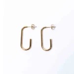 Golden Slim Hook Earrings - Image 3
