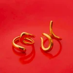 Pack of 2 Golden Assymetrical Rings - Image 5