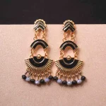 Boho Geometric Golden Dangle Earrings