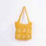 Crochet Light Floral Shoulder Bag