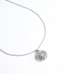 Silver Circular Gems Spinning Necklace - Image 7
