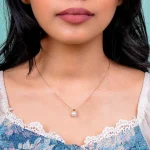 Golden Dainty Pearl Chain Necklace - Image 2