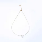 Golden Dainty Pearl Chain Necklace - Image 4