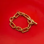 Gold Toned Link Chain Bracelet - Image 4