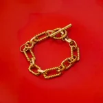 Gold Toned Link Chain Bracelet