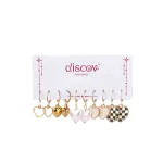 Set of 5 All hearts Hoops Earrings Combo