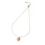 Rose Gold Circular Gem Spinning Necklace - Image 7