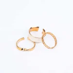 Pack of 3 Golden And White Rings Combo - Image 3
