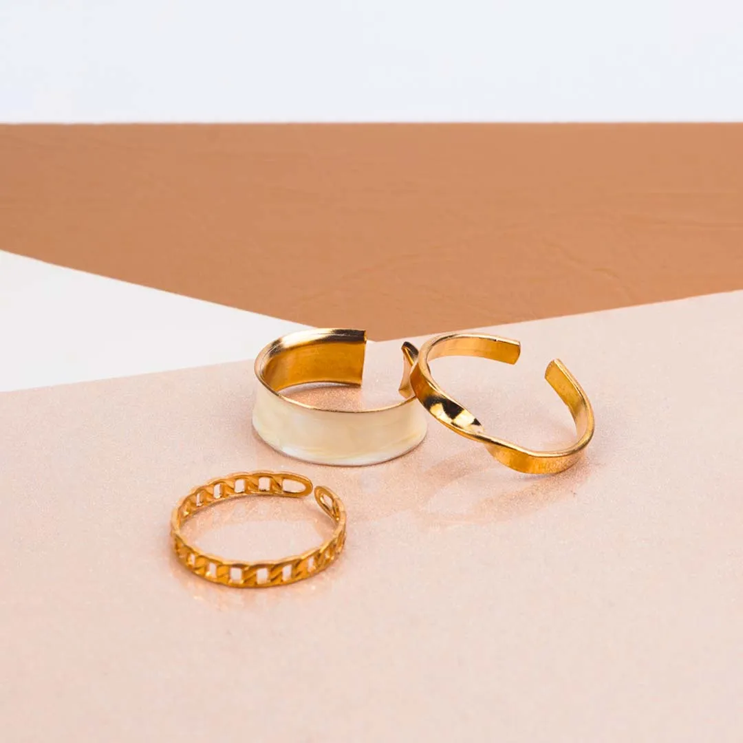 DSC00873-1.webp Pack of 3 Golden And White Rings Combo - Image 1