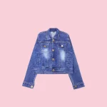 Blue Crop Denim Jacket - Image 9