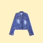 Blue Crop Denim Jacket - Image 10